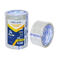 Fita Adesiva 45mmx40m Transparente Delfix Pacote com 03 Unidades