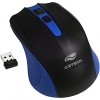 Mouse Wireless C3tech Preto/Azul M-w20bl
