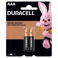 Pilha Alcalina Aaa Mn2400b2 Duracell Cartela com 2 Unidades