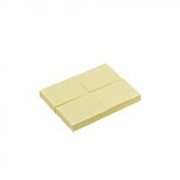 Bloco Adesivo Maxprint Amarelo Pastel Pequeno 38mm X 50mm 100 Folhas 4 Blocos