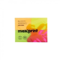 Bloco Adesivo Maxprint Neon Pequeno 38mm X 50mm 50 Folhas 4 Blocos