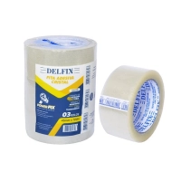 Fita Adesiva 45mmx100m Transparente Delfix Pacote com 03 Unidades