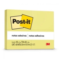 Bloco Adesivo Post-it 3m 38x50mm Amarelo com 4un