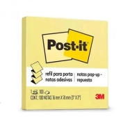 Bloco Adesivo Post-it 3m 76x76mm Amarelo Refil