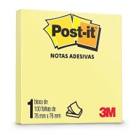 Bloco Adesivo Post-it 3m 76x76mm Amarelo