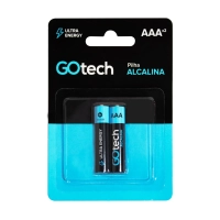 Pilha Alcalina Aaa Go Tech Lr03 Palito 2un