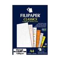 Papel Verge A4 120g Branco Filiperson Pct 50fls