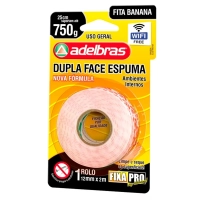 Fita Dupla Face 12mmx2m Espuma Adelbras Fixa pro