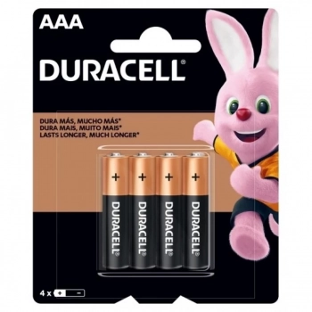 Pilha Alcalina Aaa Mn2400b4 Duracell Cartela com 4 Unidades