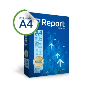 Papel A4 Report Azul Resma com 500 Folhas