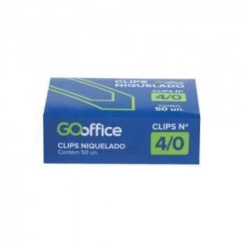 Clips 4/0 Niquelado Go Office 50un