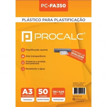 Plstico para Plastificao A3 Pc-fa350-filme 307x430 125m X50