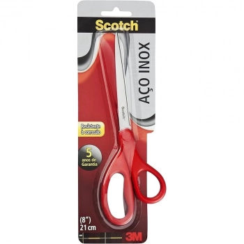 Tesoura 3m Scotch 21cm Uso Geral Vermelha