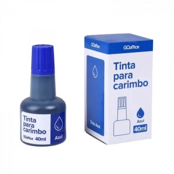 Tinta para Carimbo Go Office Azul 40ml