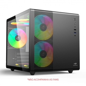 Gabinete C3tech Aquarius Mt-g710bk S/ Fonte C3tech Preto