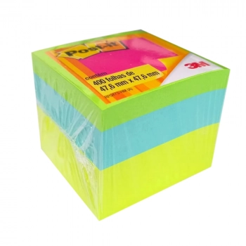 Bloco Adesivo Post-it 3m 47,6x47,6mm Cubo Verde