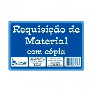 Bloco de Requisicao de Materiais Tamoio P 1 Via 105mmx160mm 50fls