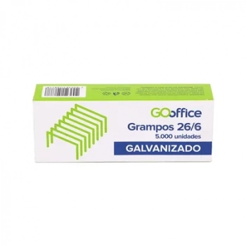 Grampo 26/6 Galvanizado Go Office Cx 5.000un