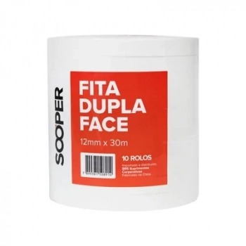 Fita Dupla Face 12mmx30m Sooper Pct 10un