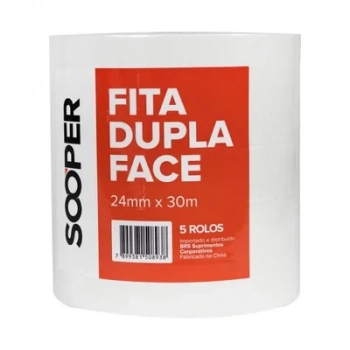 Fita Dupla Face 24mmx30m Sooper Pct 5un