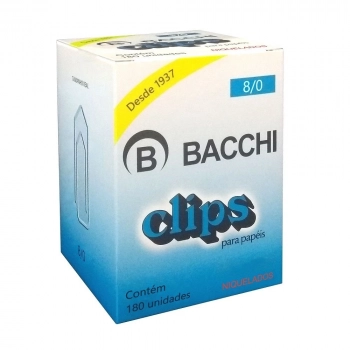 Clips 8/0 Bacchi Niquelado Cx 25un