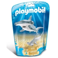 Playmobil Animais Marinhos Tubaro Martelo e Filhote 9065