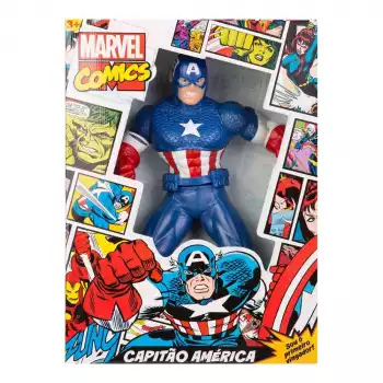 Boneco Capitao America Marvel Comics 45 Cm Original Mimo 0552