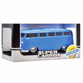 Kombi Azul Claro Super Bus Pneus de Borracha Poliplac 7331