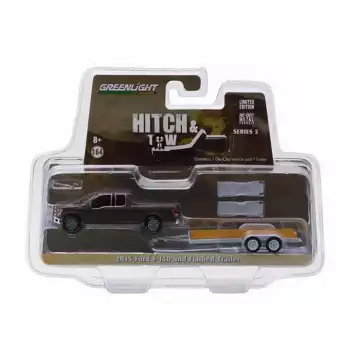 Ford F-150 + Flatbed Trailer Diecast Hitch e Tow Serie 5