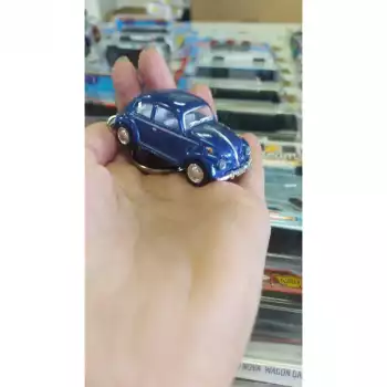 Chaveiro Miniatura Fusca Azul Liso 1:64 Kt2540dk