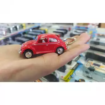 Chaveiro Miniatura Fusca Vermelho Liso 1:64 Kt2540dk