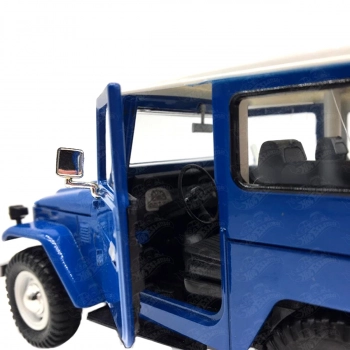 Kit Miniatura Jeep Toyota Fj40 1:24 Azul e Bege 79323