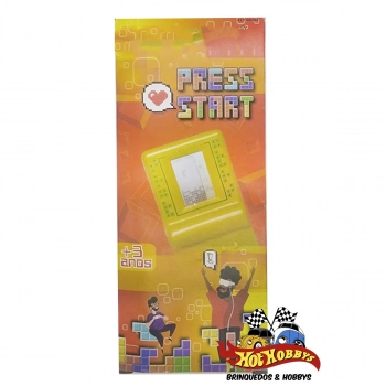 Mini Game Bolso Tetris Retro Laranja Fidget Toys