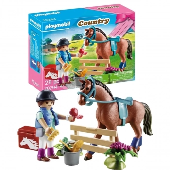 Set Fazenda Dos Cavalos 28 Pecas Playmobil 70294